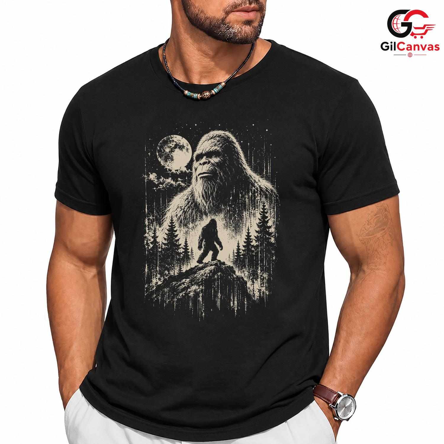 Mythical Bigfoot Halloween T-Shirt Nature Adventure Lover Unisex Graphic Tee