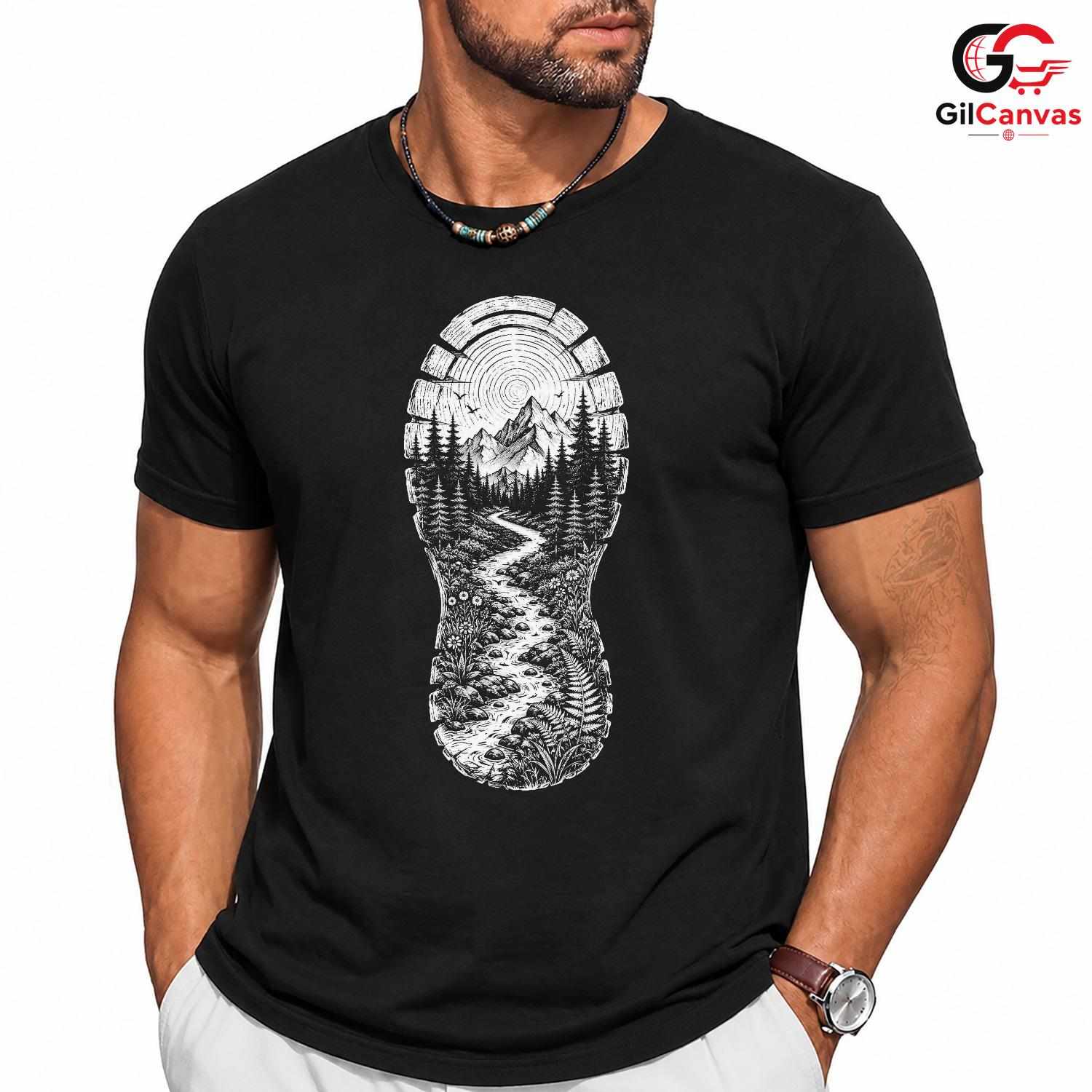 Nature Hiking Adventure T-Shirt Outdoor Enthusiast Unisex Graphic Apparel Tee