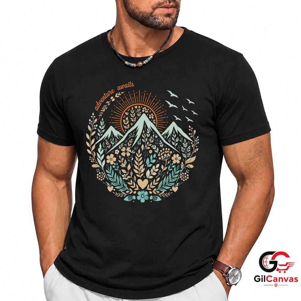 Nature Landscape Adventure T-Shirt Summer Travel Explorer Unisex Graphic Apparel