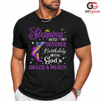 October Grace Mercy Tee Shirt Unisex Women Birthday Celebration Gift For Her
