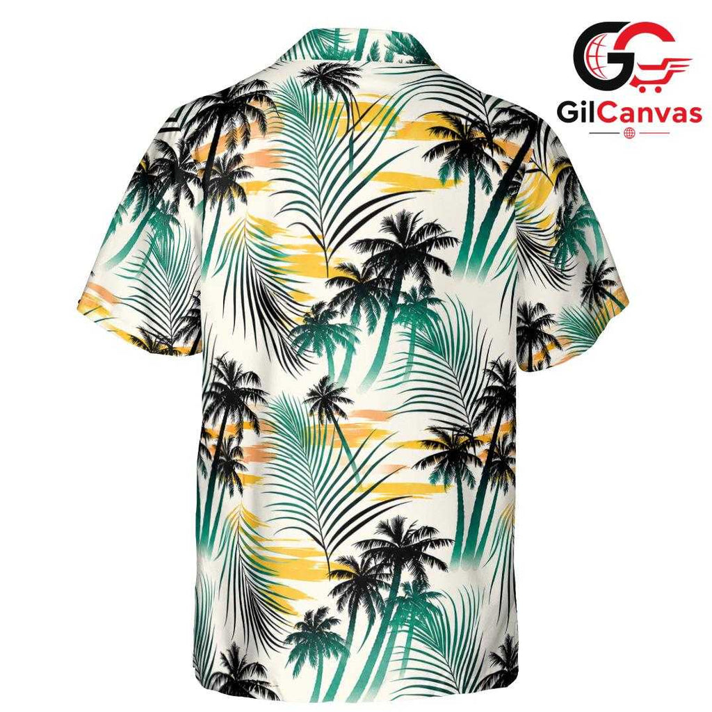 Palm Tree Tropical Shirt Men, Fun Casual Style Summer Beach Party Events