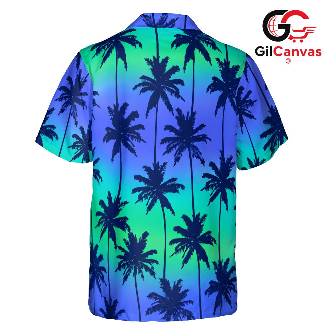 Palm Tree Tropical Shirt Men, Ideal Casual Style Summer Beach Parties