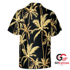 Palm Tree Unisex Hawaiian Shirt For Summer Vacation Casual Beach Wear Vibe
