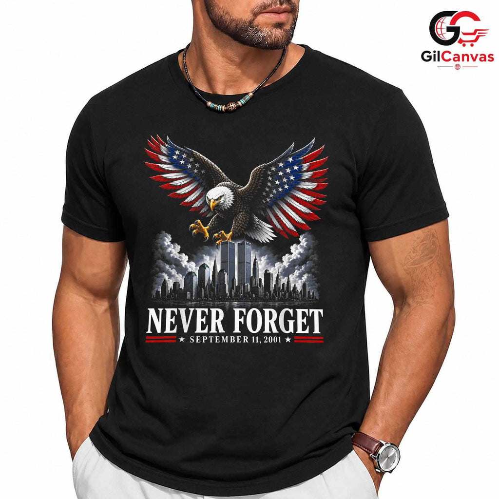 Patriotic Eagle Memorial Shirt Unisex Never Forget September Event Gift Adults