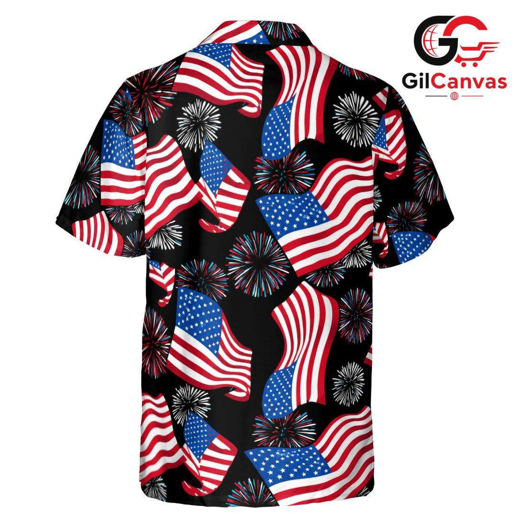 Patriotic USA Hawaiian Tee Unisex, Perfect Summer Fun For Independence Day