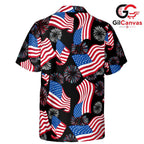 Patriotic USA Hawaiian Tee Unisex, Perfect Summer Fun For Independence Day