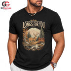 Psalm 42 Deer Graphic T-Shirt Boho Style Nature Lover Custom Unisex Apparel