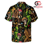 Psychedelic Bigfoot Alien Tee, Mens Nature Mushroom Summer Festival Apparel