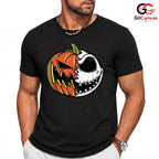 Pumpkin Skull Halloween T-Shirt Unisex Spooky Fun Event Gift Kids And Adults
