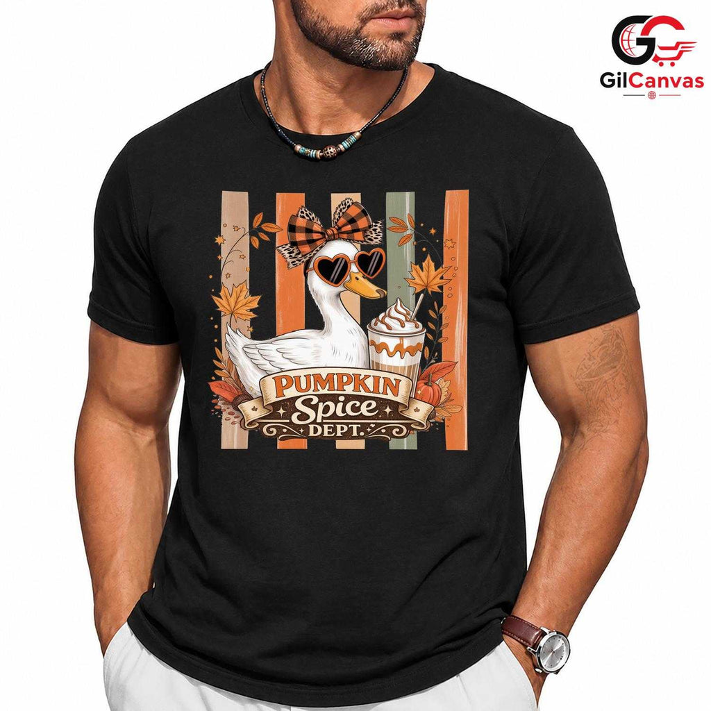 Pumpkin Spice Goose T-Shirt Unisex Cute Fall Lover Autumn Festival Gift Idea