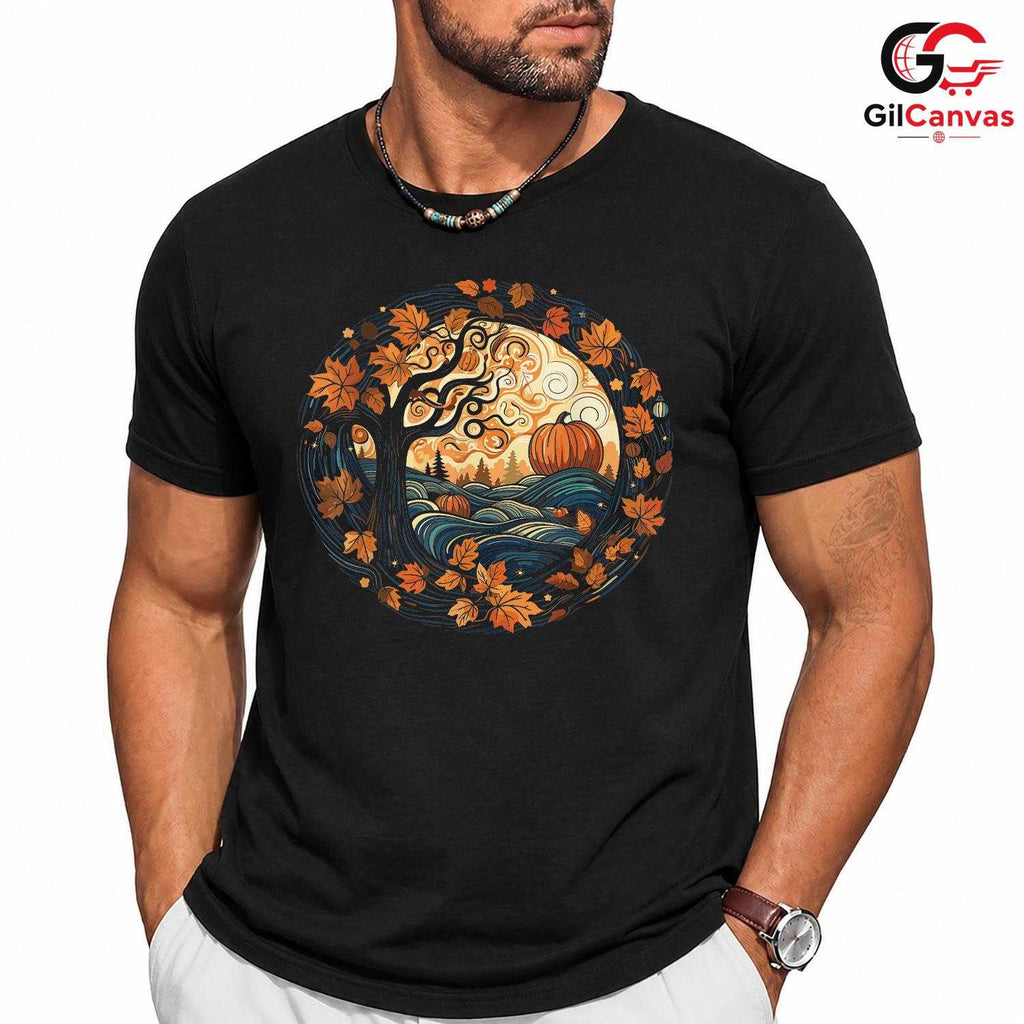 Pumpkin Tree Fall Themed Shirt Unisex Perfect Autumn Lover Gift For Adults