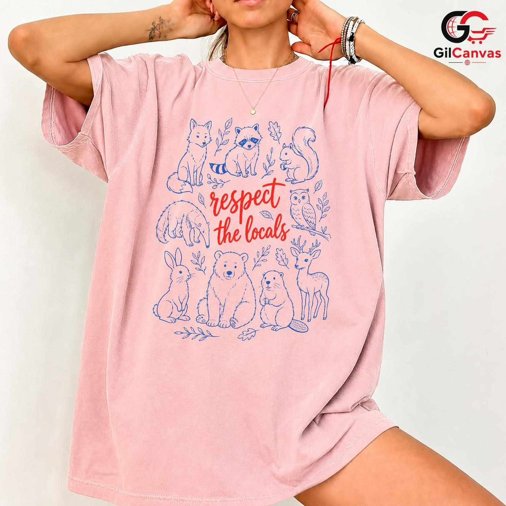 Respect Locals Wildlife Tee Eco Friendly Cute Animal Graphic Unisex Apparel