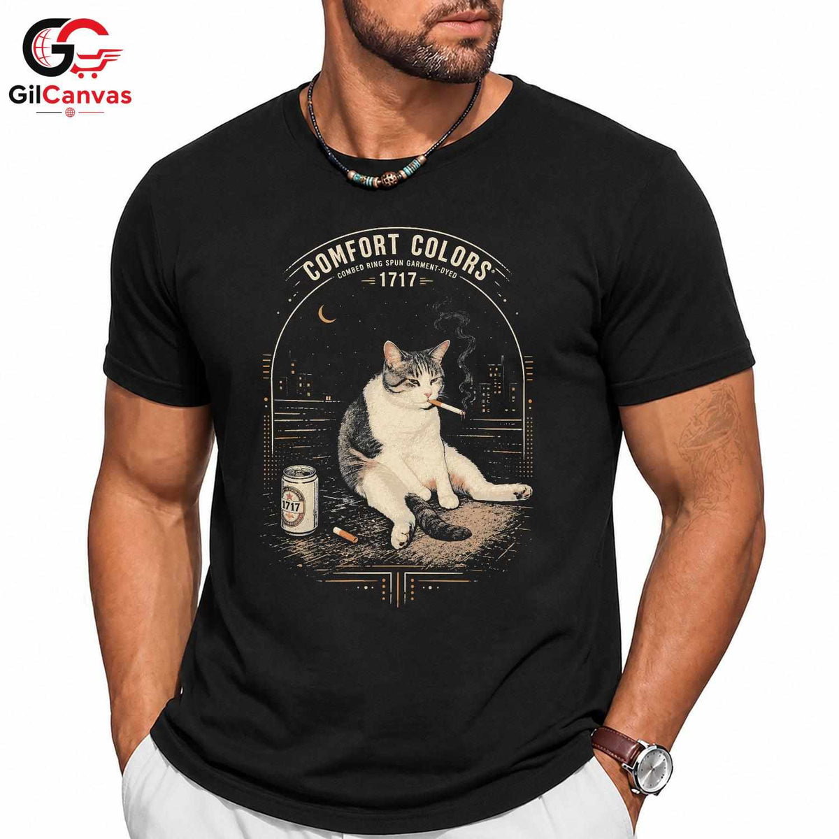 Retro Vintage Cool Cat T-Shirt Unisex Casual Wear Feline Lover Graphic Apparel Tee