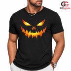 Scary Jack O Lantern Face T-Shirt Unisex Spooky Fall Costume Gift For Adults