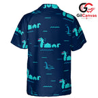 Sea Serpent Tropical Style Shirt, Premium Mens Beachwear For Summer Vacations