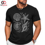 Seashell Nautical T-Shirt Beach Lover Women Casual Summer Apparel Unisex Gift