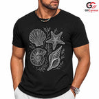 Seashell Nautical T-Shirt Beach Lover Women Casual Summer Apparel Unisex Gift