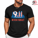 September 11 Memorial T-Shirt Unisex Patriot Day USA Flag Freedom Gift Tee