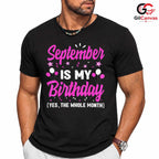 September Birthday Fall T-Shirt Unisex Fun Celebration Gift Idea For Youth Kids