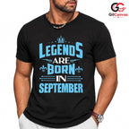 September Birthday Legend T-Shirt Unisex Cool Celebration Gift For Men Women