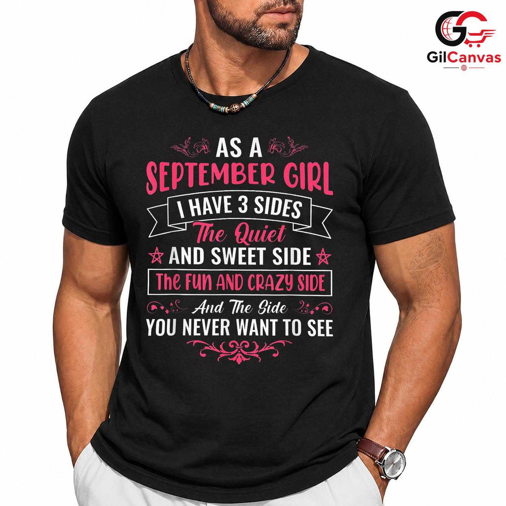 September Girl Crazy Tee Shirt Unisex Fun Birthday Celebration Gift For Women