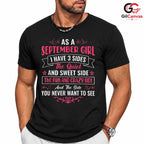September Girl Crazy Tee Shirt Unisex Fun Birthday Celebration Gift For Women