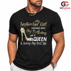 September Girl Glamorous T-Shirt Unisex Sparkling Zodiac Birthday Gift For Her