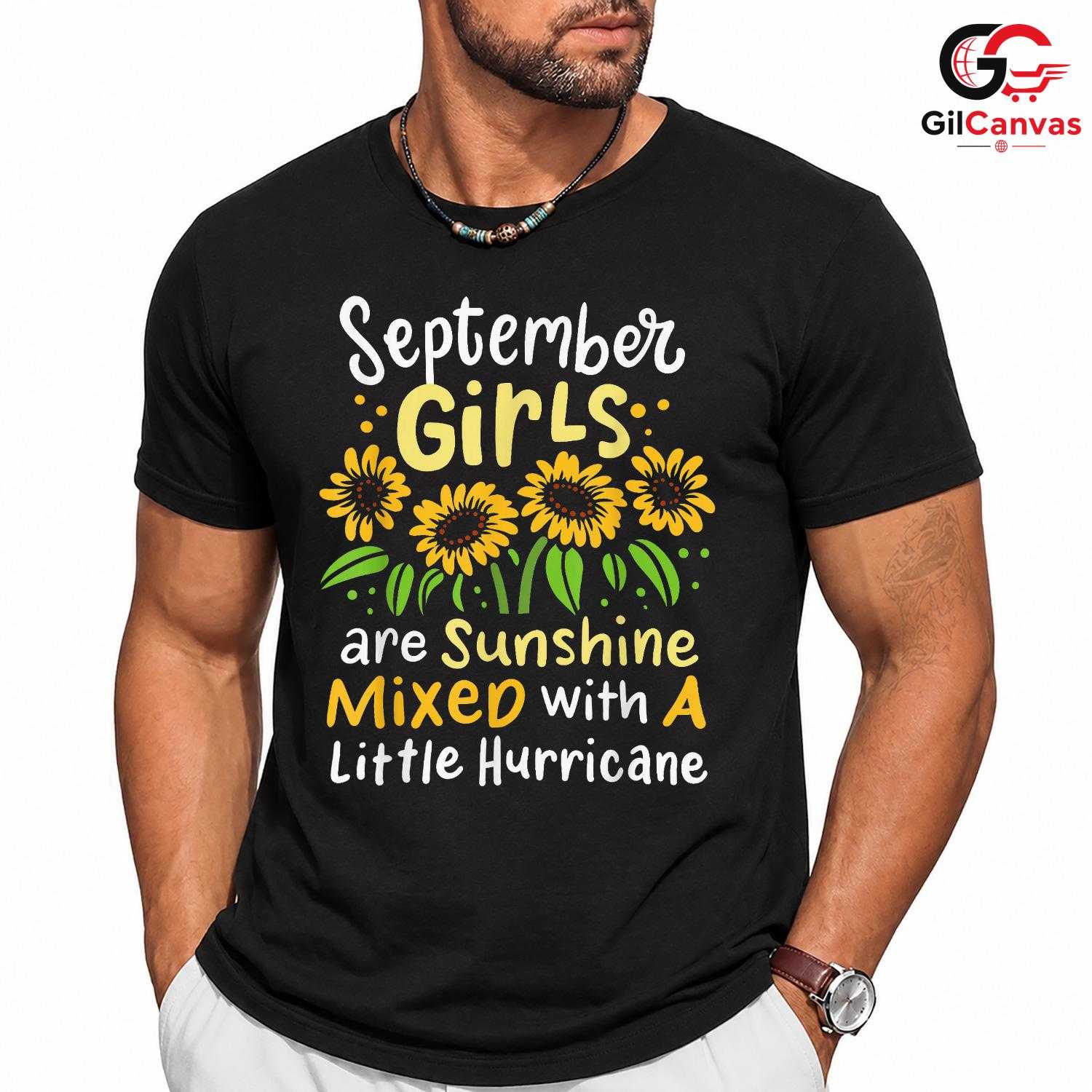September Girl Sunshine T-Shirt Unisex Fun Birthday Celebration Gift For Women