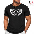 Skeleton Hands Heart Tee Shirt Unisex Perfect Spooky Halloween Gift For Teens