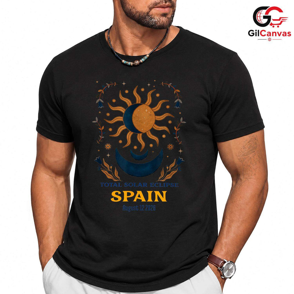 Spain Solar Eclipse T-Shirt Unisex Astronomy Lover Event Gift Space Fans