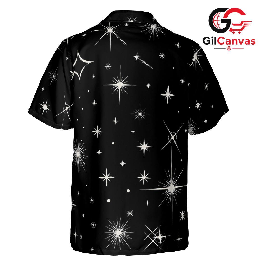 Star Pattern Hawaiian Shirt, Trendy Unisex Beachwear for Summer Parties