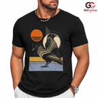 Stylish Spooky Raven T-Shirt Halloween Bird Graphic Unisex Casual Apparel Tee