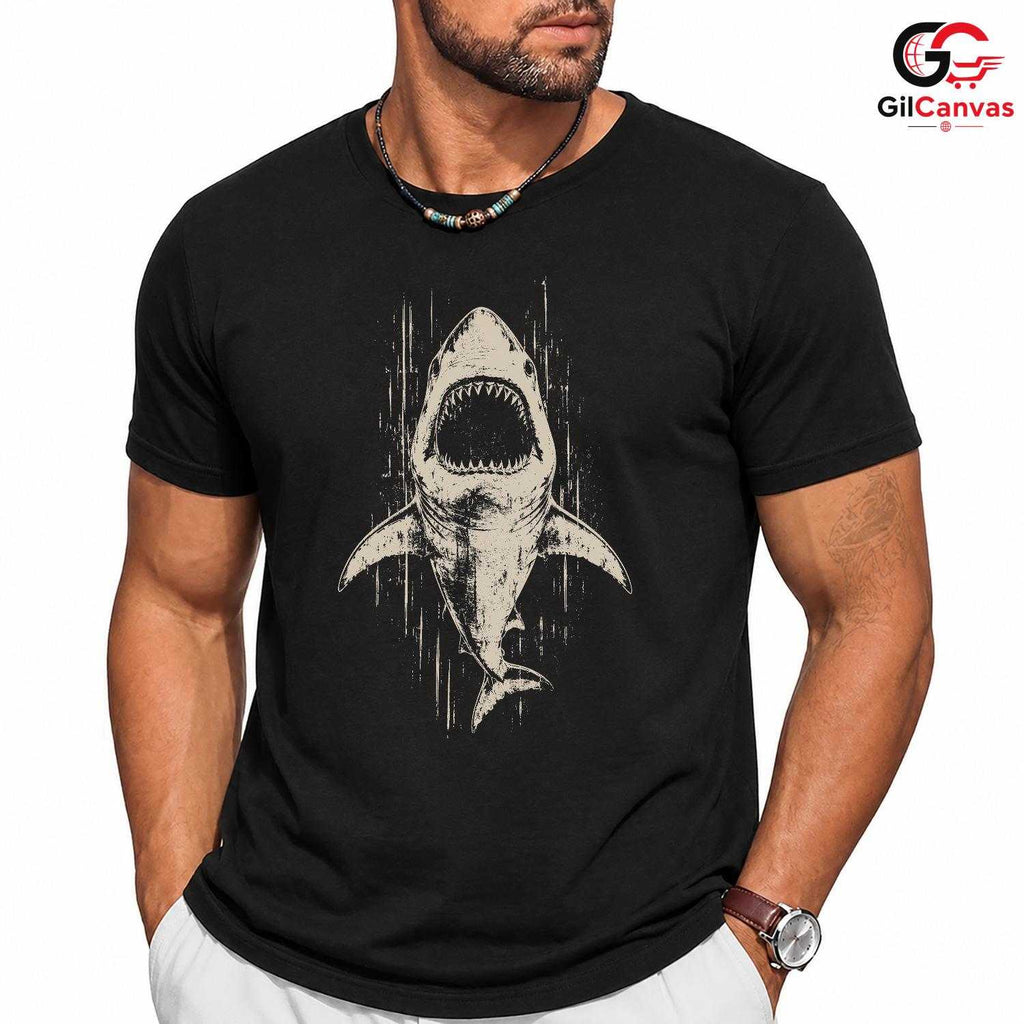 Summer Shark Beach T-Shirt Ocean Lover Adventure Apparel Unisex Graphic Tee