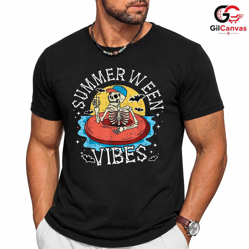 Summerween Vibes Spooky T-Shirt Unisex Fun Halloween Lover Gift For All Ages