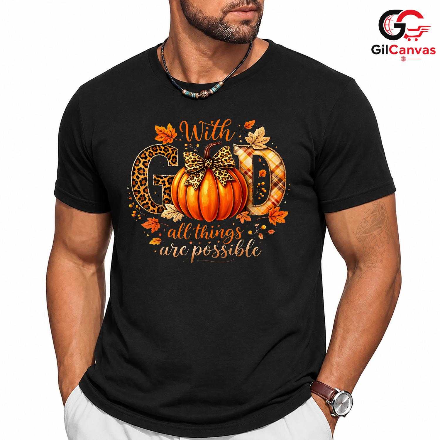 Thanksgiving Pumpkin Leaf Tee Unisex Family Gathering Holiday Gift For All