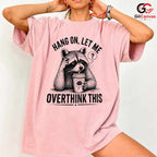 Thinking Raccoon T-Shirt Funny Animal Lover Casual Wear Graphic Unisex Tee