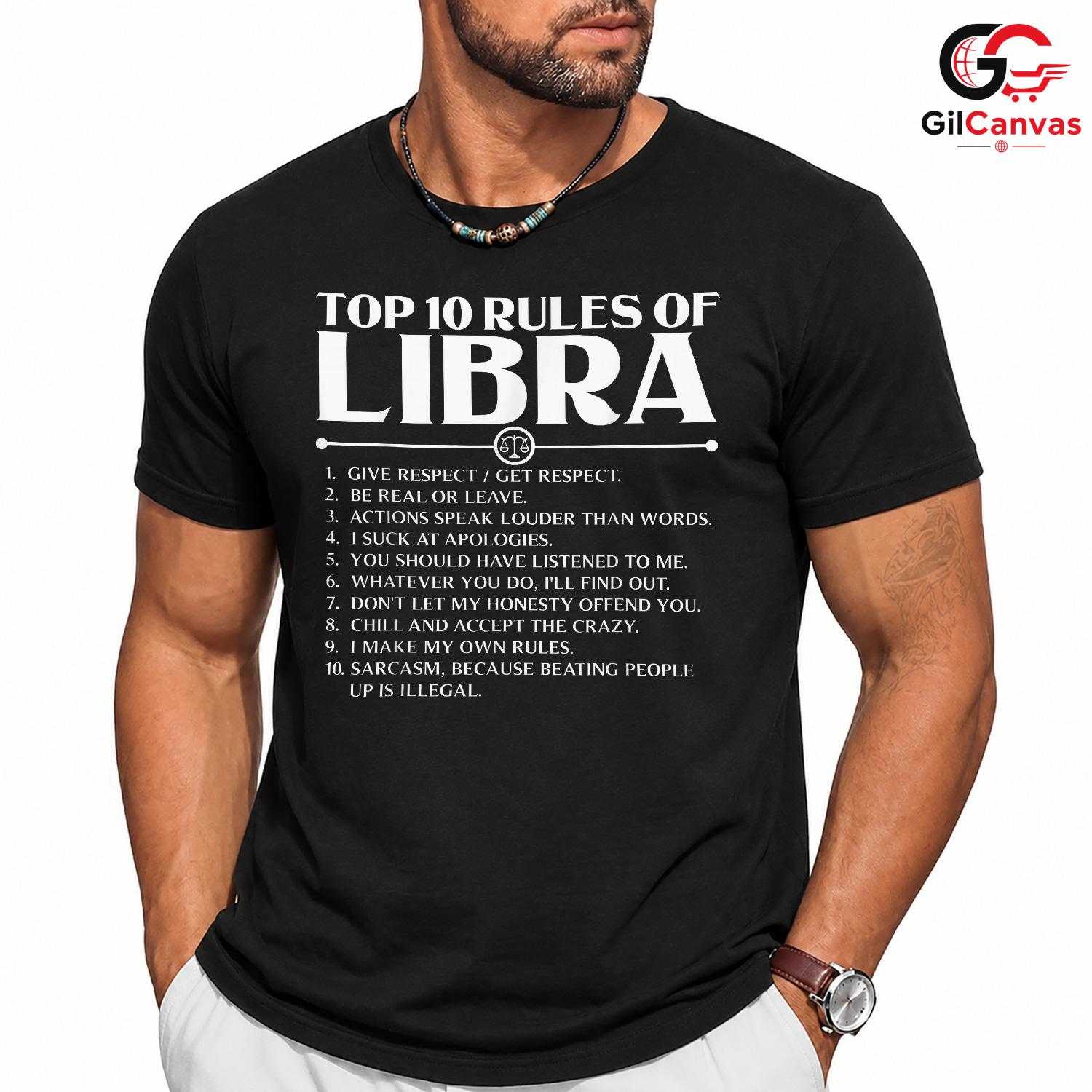 Top 10 Rules Of Libra Fall Tee Unisex Perfect Astrology Friend Birthday Gift
