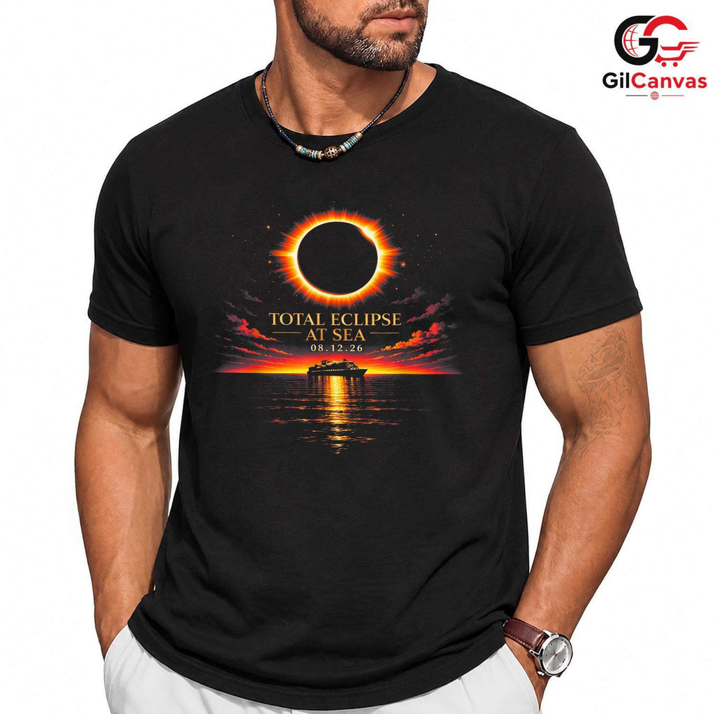 Total Eclipse At Sea T-Shirt Unisex Astronomy Lover Event Gift For Adults