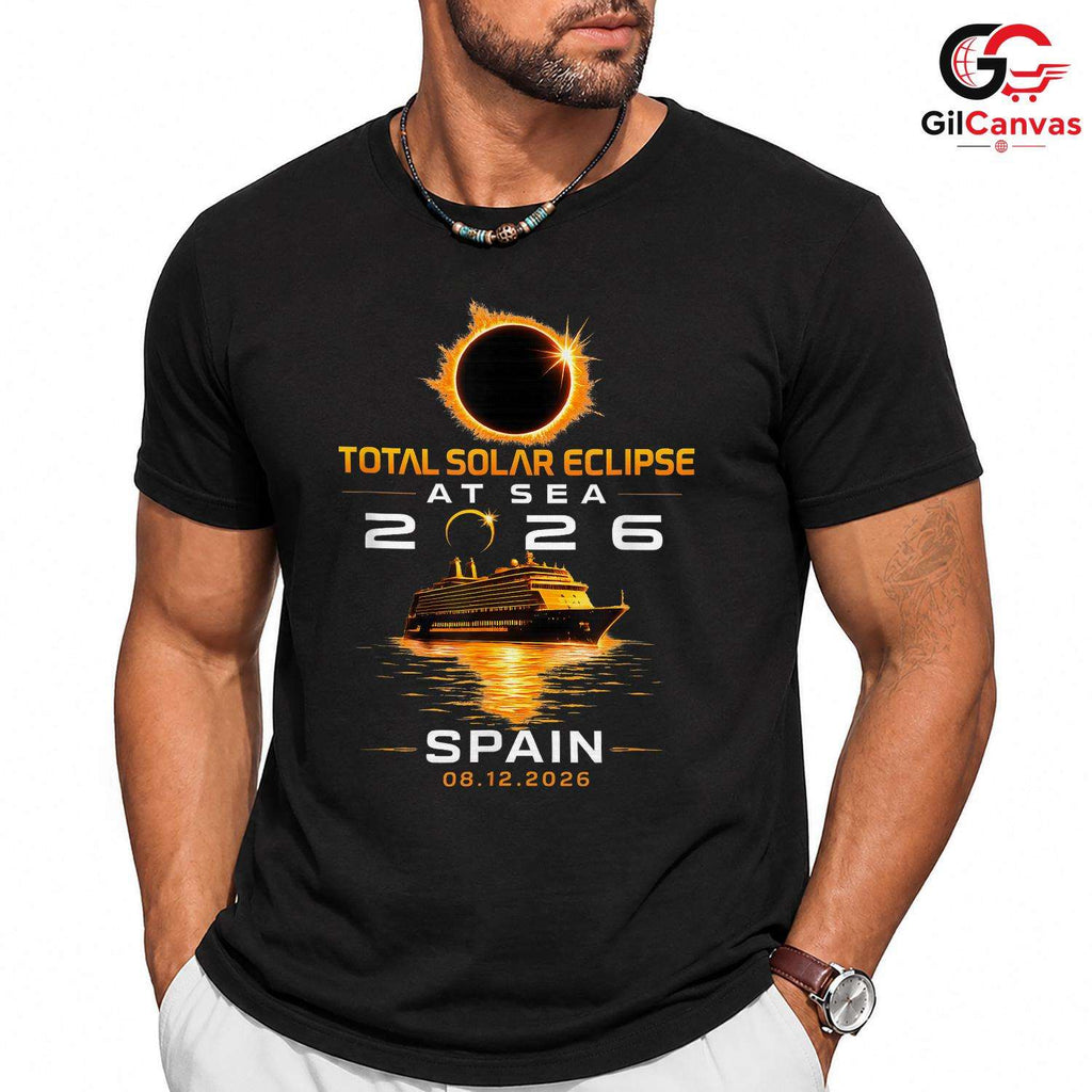 Total Solar Eclipse T-Shirt Unisex Spain 2026 Event Gift Astronomy Lovers
