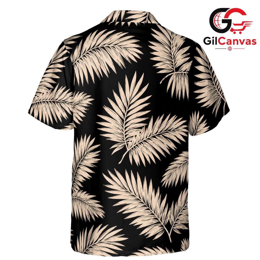 Trendy Tropical Palm Leaf Shirt, Premium Unisex Beachwear Summer Vacations