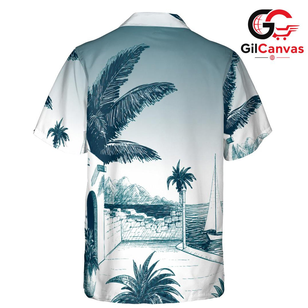 Tropical Beach Holiday Shirt, Casual Summer Wear for Men Getaway Vacation