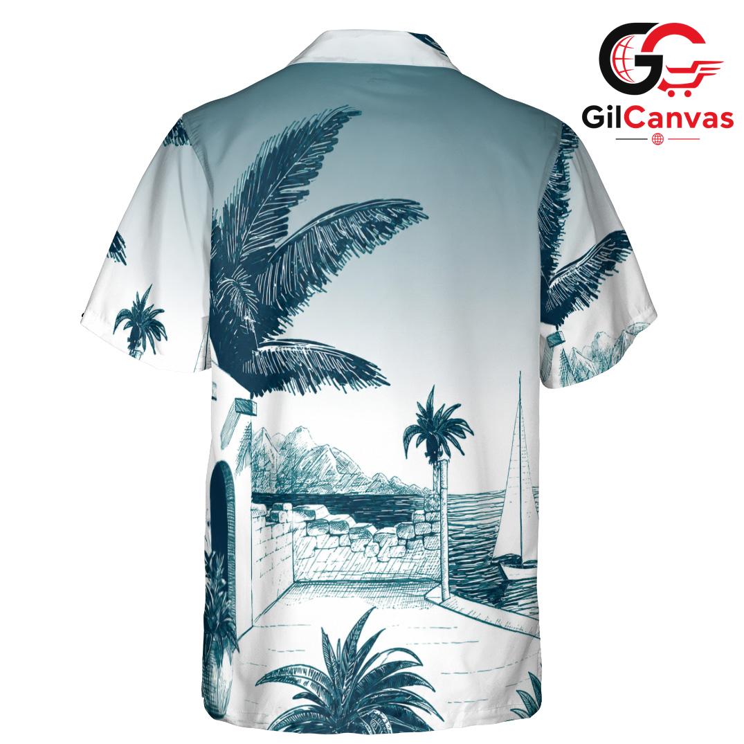 Tropical Beach Holiday Shirt, Casual Summer Wear for Men Getaway Vacation