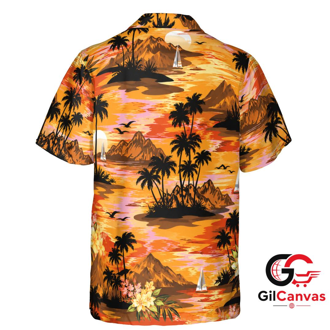 Tropical Floral Hawaiian Shirt For Men Beach Vacation Summer Apparel Outfit Vibe