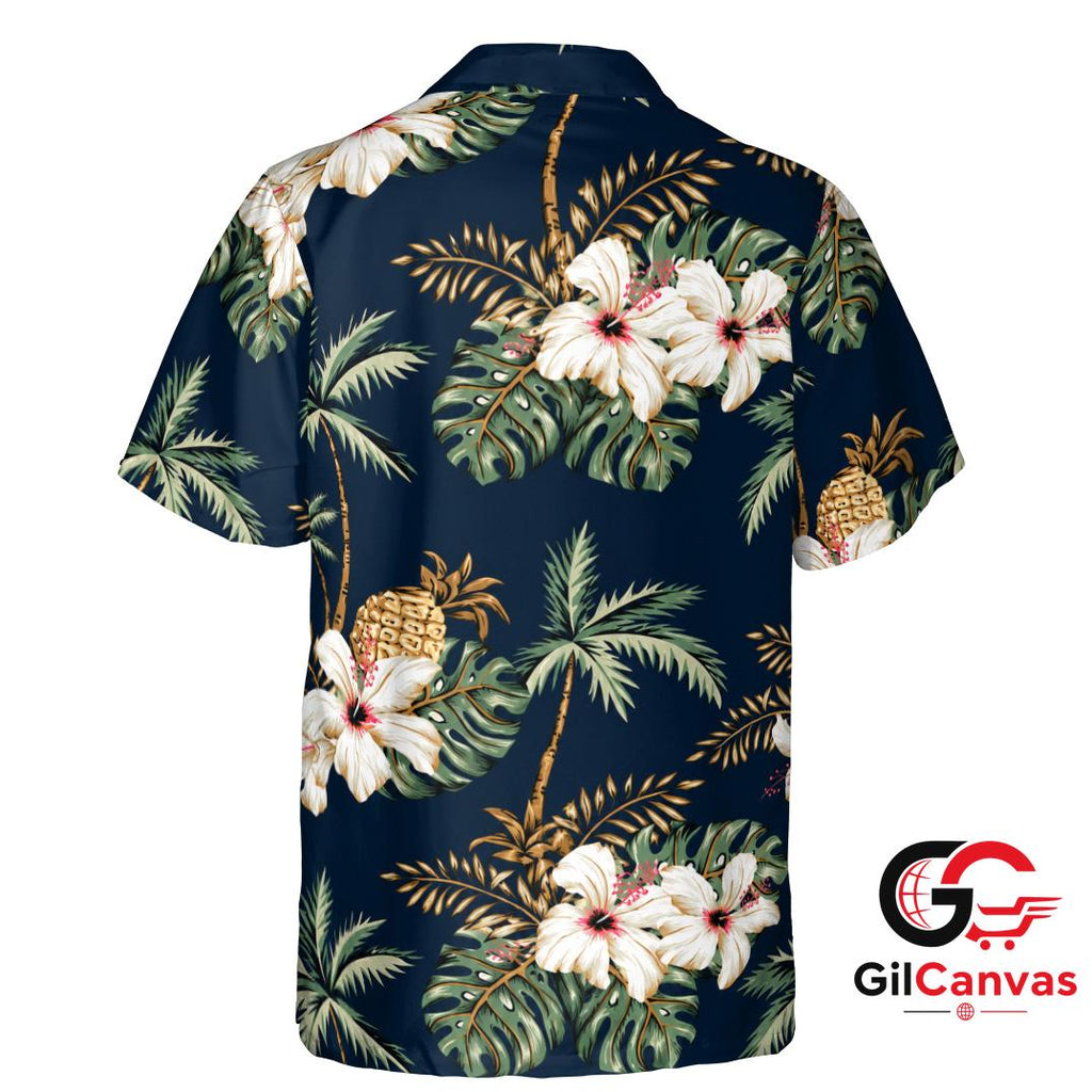 Tropical Floral Hawaiian Shirt For Unisex Summer Beach Vacation Getaways