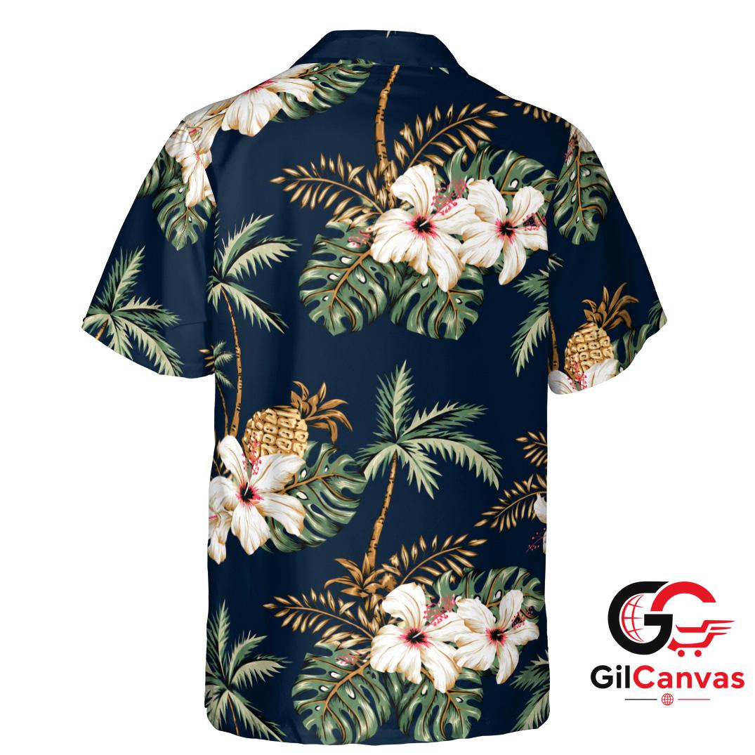 Tropical Floral Hawaiian Shirt For Unisex Summer Beach Vacation Getaways
