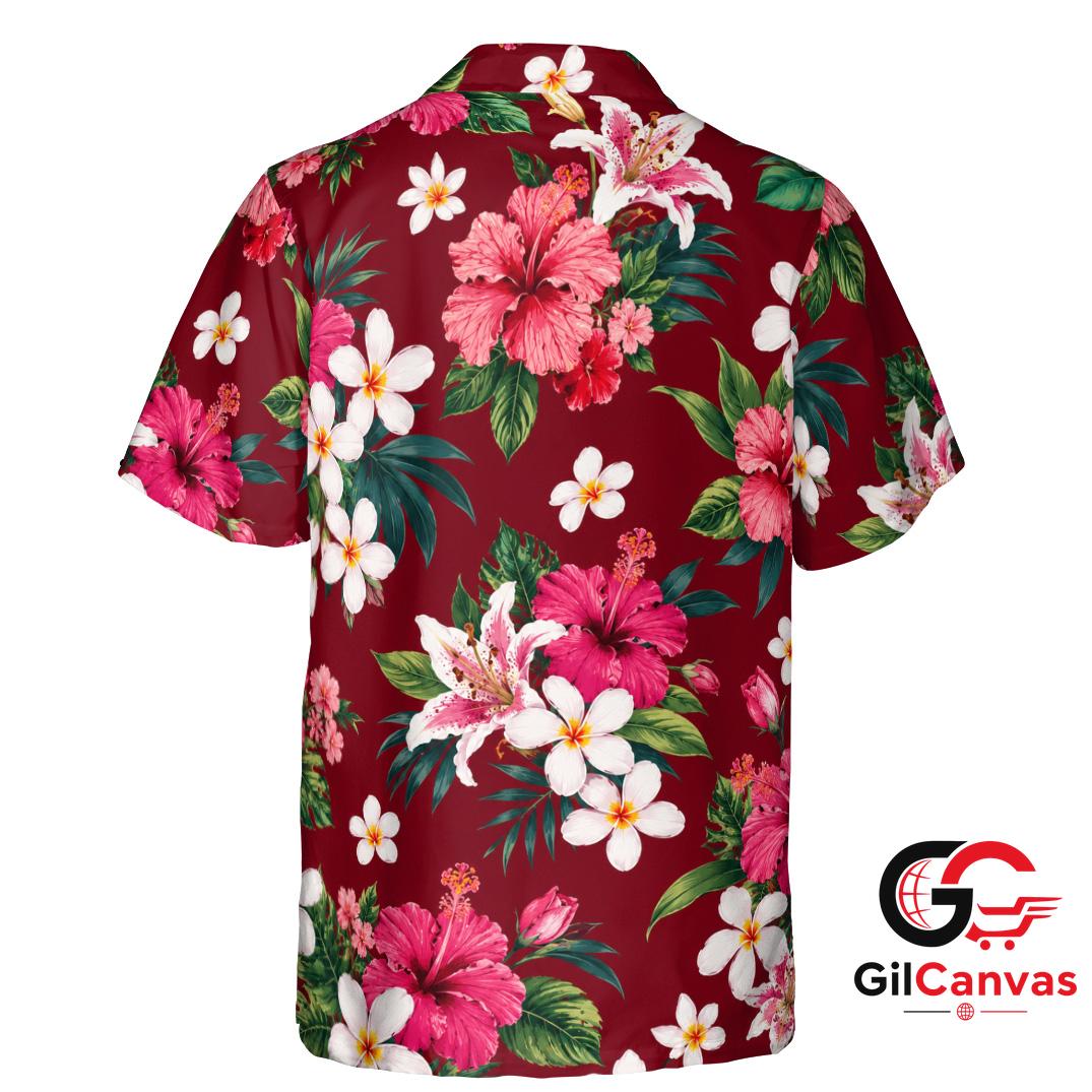 Tropical Floral Hawaiian Shirt Perfect For Men Beach Vacations Summer Style