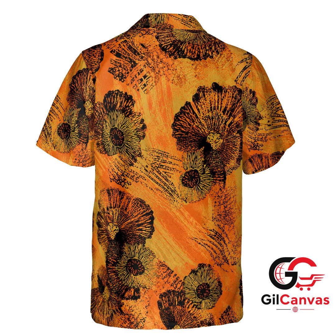 Tropical Floral Hawaiian Shirt Summer Beach Wear Unisex Vacation Apparel