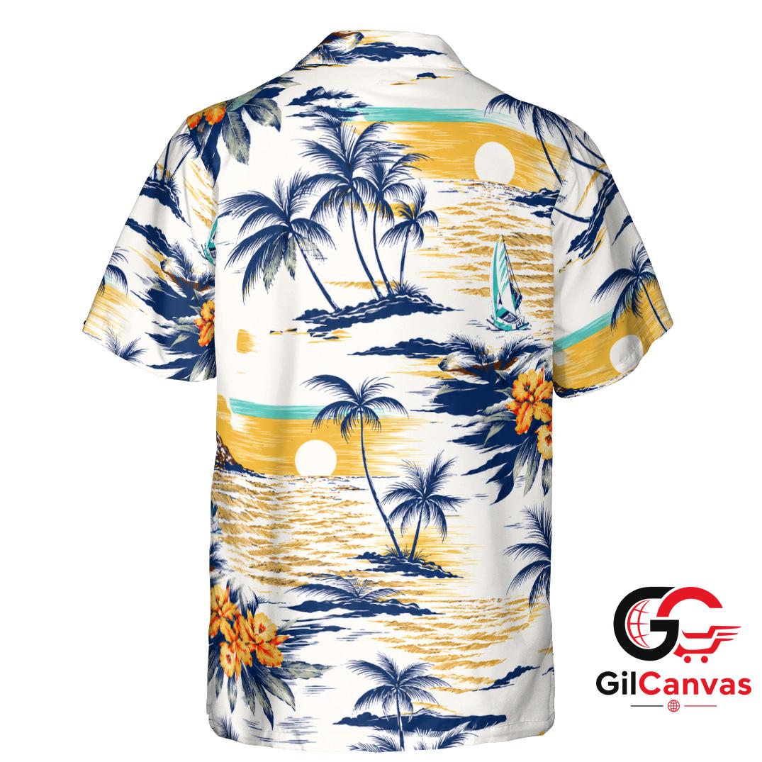 Tropical Flower Hawaiian Shirt For Summer Beach Outings Unisex Vacation Fit