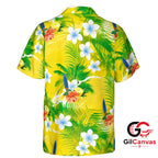 Tropical Flower Hawaiian Shirt For Summer Vacation Men Beachwear Surf Style