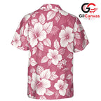 Tropical Flowers Beach Shirt, Trendy Men Floral Design Summer Vacation Tee